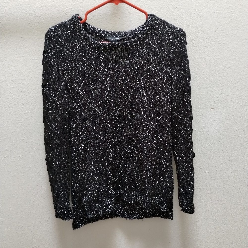 Black Cutout Hi-Low Sweater